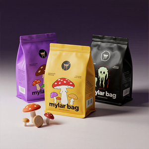 Özel baskılı 1g 7g 28g egzotik Mylar çantalar ayakta duran torba kilitli yenilebilir gıda ambalaj kokusu geçirmez 3.5g Cali paketleri çantası - Product Image 3