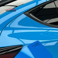 Vinilo OEM Azul Cielo, Certificado SGS, Película Autoadhesiva para Envoltura de Vehículos de Alto Brillo que Cambia de Color, para Autos de Lujo