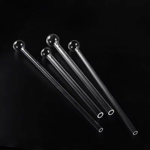 หลอดทดลองแก้วใสทรงกลมทนความร้อนแบบกำหนดเองสำหรับห้องปฏิบัติการ  ปลายหนึ่งปิดผนึก  ลดราคาจากโรงงาน - Product Image 1