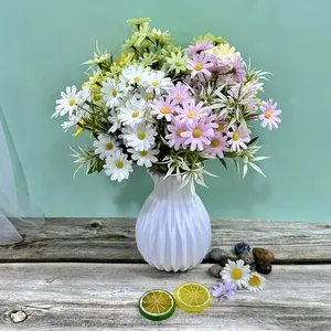 Fleurs artificielles en soie, bouquet de 30 têtes de marguerites, décoration florale pour la maison, vente en gros - Product Image 3