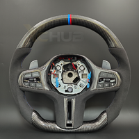 Volant en fibre de carbone avec garniture pour BMW G11 G12 G20 G30 M2 G87 M3 G80 M4 G82 M5 F90 X5 G05 X6 G06 G01 G02