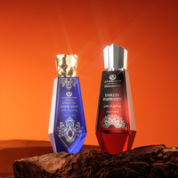Set Botol Parfum Kristal Premium B2B - 100ml dengan Tutup Mahkota Emas/Perak