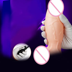 <span class=keywords><strong>Penis</strong></span> Buatan Wanita Tiup dengan Pengisap Kuat Dildo Sumbat Anal Besar - Product Image 2