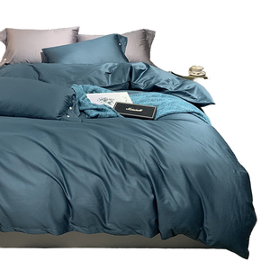 Vente en gros d'usine de drap de lit en tissu satiné de coton égyptien de luxe ensemble de housse de <span class=keywords><strong>couette</strong></span> 60s 100% 300tc style moderne du fournisseur chinois - Product Image 1