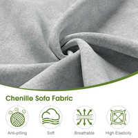 Tissu d'ameublement en chenille en gros pour canapés, fabricant de textiles tissés sur mesure