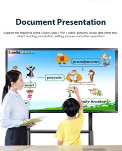 40 điểm màn hình cảm ứng 55 inch kỹ thuật số tương tác màn hình phẳng <span class=keywords><strong>LCD</strong></span> hiển thị thông minh Bảng trắng cho giảng dạy với đứng - Product Image 3