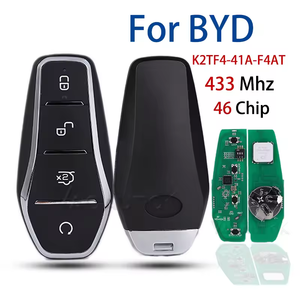 Clé té<span class=keywords><strong>l</strong></span>écommande intelligente 433 MHz pour voiture BYD Qin PLUS DM-i Qin PLUS EV Yuan PLUS SONG K2TF4-F4A/F4H/F4AM/F4AT avec fonction Keyless Go et puce ID46 - Product Image 1