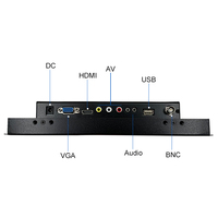 Mini Monitor de panel industrial cuadrada de pantalla táctil resistiva de 10/10,1 pulgadas para caja de metal de ordenador integrada de Marco abierto 4:3