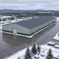 Bâtiment métallique préfabriqué isolé résistant à la corrosion CSA G40.21 350W pour entrepôt, atelier, bureau