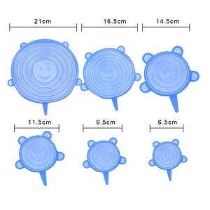 6 عبوات بشعار مخصص أغطية مرنة قابلة لإعادة الاستخدام مع غطاء متخصص للحفاظ على النضارة للمطبخ - Product Image 4
