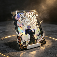 ODM Kartu Kustom Promosi Efek Laser UV 3D Holografik Cetak Digital Karton Holografik Motif Peri Hewan Cinta Bisnis Kustom