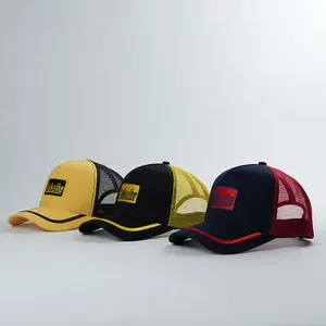 Giá Rẻ Bông 5 Bảng Điều Chỉnh Lưới Snap Trở Lại Brim Thêu Tùy Chỉnh Trucker Hat Nhà Sản Xuất