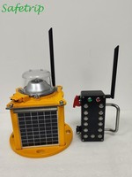 Safetrip, certifié ICAO, éclairage de bord de piste portable à énergie solaire, lumière LED bleue pour une solution d'éclairage aéroportuaire complète