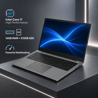 Laptop Bisnis Performa Tinggi Baru 15.6 Inci Intel Core I7 512GB Harga Pabrik Win10/11 16GB DDR4/DDR5 Laptop Gaming