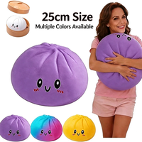 Entrepôt USA : Squishy géant de 25 cm en forme de boulette de ravioli, de pain vapeur ou de Bao Bun, mystère arc-en-ciel, à rebond lent, anti-stress, vente en gros