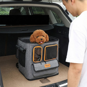 YBtoopet Cat Backpack 7 Inch Breathable <b>Pet</b> <b>Carrier</b> For Travel With Trolley Mount - Product Image 3