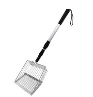 Pelle à litière extensible pour chat, outils de nettoyage de poulailler en acier inoxydable détachable, pelle à déjections pour accessoires de poulailler