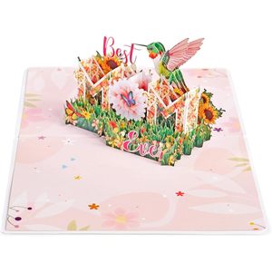 การ์ดอวยพรป๊อปอัพ 3 มิติ "คุณแม่ที่ดีที่สุด" ลายดอกไม้สำหรับวันแม่ - Product Image 2