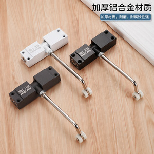 ตัวกันกระแทกประตูแบบเลื่อนอะลูมิเนียมอัลลอยด์แบบสปริงคู่ ปิดเองได้ ปรับได้ ดีไซน์มินิมอล สำหรับห้องครัว ห้องนั่งเล่น โรงแรม - Product Image 6