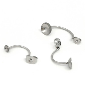 Stainless Steel U Shaped Ear <b>Wires</b> For Earring Making 316 Gold <b>Silver</b> Color Jewelry Findings Components DIY Accessories - Product Image 3