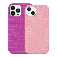 Étui de téléphone en cuir de crocodile Étui de téléphone en cuir Étui de téléphone en cuir Croc personnalisé pour iphone