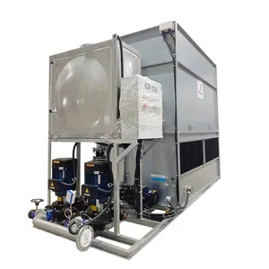 Condensador evaporativo de tipo húmedo, Enfriador de agua, bobinas de enfriamiento, torre de enfriamiento de contraflujo de tipo bucle cerrado