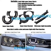 Luces de Circulación Diurna en Forma de U Fáciles de Modificar CQL, Faros Delanteros de Proyector Bi-LED, Láser G5 Liner para VW Sagitar 12-18