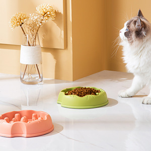 Starry Night Donuts Slow Food Pet Bowl <b>Cat</b> Bowl Plastic Anti-tipping <b>Feeder</b> For <b>Cats</b> - Product Image 1