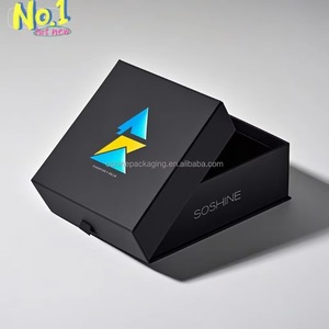 Custom Satin Luxury Magnetic Square Paper <b>Box</b> Handle Cosmetics Recyclable Black EVA Insert Embossed Logo Waterproof Feature - Product Image 2