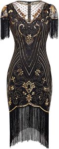 50 15 pièces sur mesure nouveaux Styles femmes des années 1920 dentelle cou Great Gatsby <span class=keywords><strong>robe</strong></span> Sequin Art déco clapet Costume Ecoparty - Product Image 2