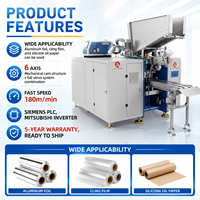 Machine de rembobinage automatique de film aluminium haute efficacité, équipement de rembobinage de film étirable pour usage domestique, directement de l'usine