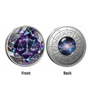 Moneta Commemorativa da 1oz in Rame Puro .999, Mosaico Artistico Galassia Stellata Costellazione Zodiacale Libra, 12 <span class=keywords><strong>Segni</strong></span>, Souvenir - Product Image 2