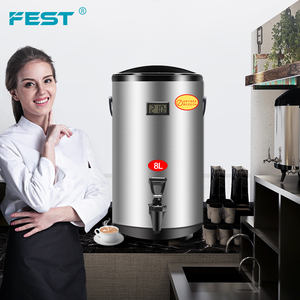 泡泡茶容器加水器冷热泡沫奶茶饮料桶8L 10L不锈钢保温桶 - Product Image 6