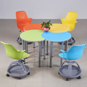 Silla de entrenamiento de plástico para reuniones giratorias de diseño moderno con tablero de escritura para biblioteca, aula, silla de estudio para estudiantes - Product Image 5