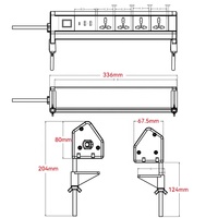 Multiprise de bureau à fixation sur bord de table avec 4 prises et ports USB-A et USB-C, vente en gros usine 2022