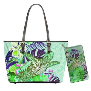 Bolso de playa Hawaiano para mujer, bolso de hombro de lujo con estampado de <span class=keywords><strong>tatuaje</strong></span> de <span class=keywords><strong>tortuga</strong></span> Polinesia, bolsos de mano con logotipo impreso personalizado - Product Image 2
