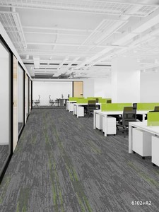 Hiện đại sang trọng Polypropylene Thảm gạch cho nhà khách sạn có thể giặt đệm hình học sọc mô hình máy làm PP vật liệu PVC - Product Image 5