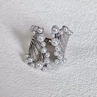 YW mode bague en argent banlieue perle décoration alliage matériel bagues pour les femmes