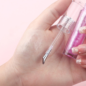 Gloss à lèvres repulpant effet glace personnalisable MLM, translucide et hydratant, maquillage pour les lèvres, tube rond en alliage de zinc - Product Image 1