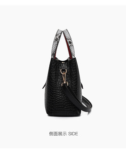 Nuevo Diseño de Bolso de Mano con Patrón de Serpiente y Piedras en Contraste, Bolso Bandolera de Gran Capacidad y Alta Calidad - Product Image 5
