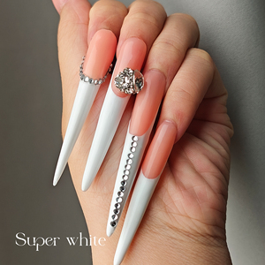 <span class=keywords><strong>Vernis</strong></span> à ongles en gel UV <span class=keywords><strong>semi</strong></span>-<span class=keywords><strong>permanent</strong></span> super noir et blanc à haute teneur en pigments pour manucure française - Product Image 2