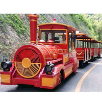Train touristique sans rails Dotto, électrique/diesel, grande capacité, attraction de parc d'attractions, vente directe d'usine