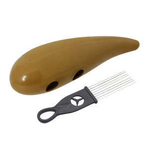 Instrumento de percusión tubo de raspado de plástico afeitado musical para niños acompañado de tubo de Canto de rana - Product Image 1