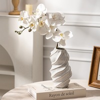 Vase en céramique de style nordique MSH Décoration d'intérieur Vase à fleurs artificielles pour chambre à coucher