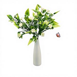 CASAMAX WL CZ-4880A Flor de Rosa Artificial de Plástico, Decoración para el Hogar, Creativa, Duradera, Portátil, Elegante, Lujosa, para el Día de los Inocentes - Product Image 1