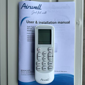 Pháp thương hiệu chia điều hòa không khí airwell bơm nhiệt biến tần 12K BTU <span class=keywords><strong>1.5HP</strong></span> EU tiêu chuẩn A + R410A với Turbo/sinh thái/câm/4D luồng không khí - Product Image 6