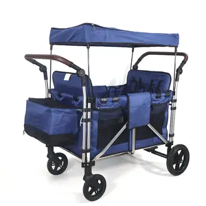 Faltbarer 4-Sitzer Kinderwagen Kinderwagen Bequemer Wagen für 4 Kinder