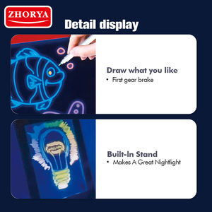 กระดานเขียนไฟ LED จอร์ยา กราฟิส กระดานวาดภาพ กระดานเขียนวิเศษ กระดานวาดภาพเรืองแสง ของเล่น - Product Image 4