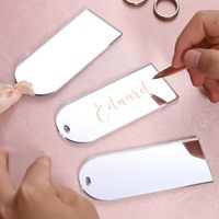 Vente en gros usine – 20 cartes de table modernes en acrylique argenté, personnalisables pour mariage, réception, événement – Durables