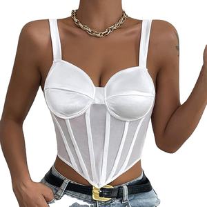 Tute bianche senza maniche breast <span class=keywords><strong>Bustier</strong></span> Sexy biancheria intima da donna - Product Image 1